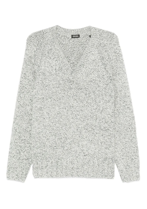 Zegna speckled V-neck sweater - Grey