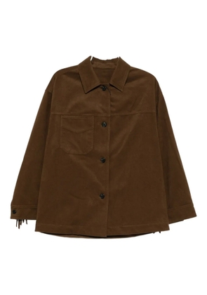 Juun.J fringed suede jacket - BROWND