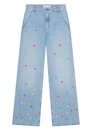 Mira Mikati floral-embroidered jeans - Blue