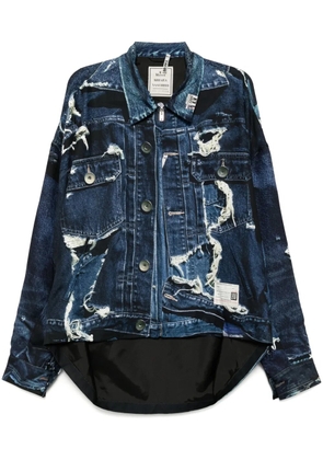 Maison MIHARA YASUHIRO graphic-print shirt jacket - Blue