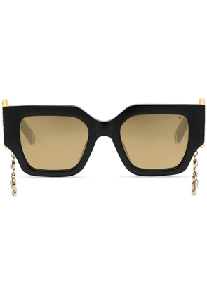 Philipp Plein Eyewear Square Exclusive logo-plaque sunglasses - Black