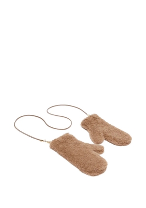 Max Mara faux-fur gloves - Brown