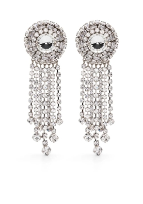 Alessandra Rich crystal-embellished dangle earrings - Silver