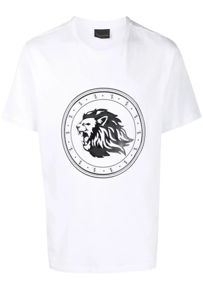 Billionaire flocked-logo short-sleeved T-shirt - White