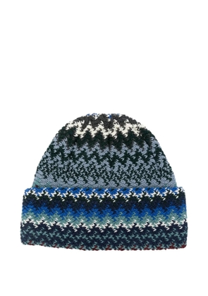 Missoni zigzag beanie hat - Blue
