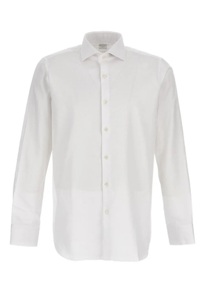 Bagutta button-fastening long-sleeve shirt - White