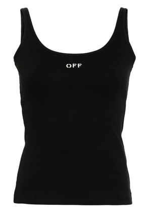 Off-White Off Stamp ribbed-knit tank top - Black