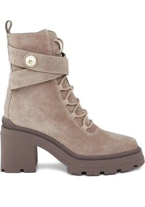 Jimmy Choo 80mm Noemi square-toe boots - Neutrals
