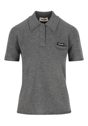 Miu Miu buttoned pocket T-shirt - Grey