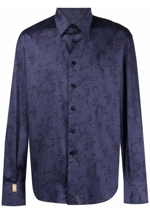 Billionaire Flavio Lion graphic-print shirt - Blue