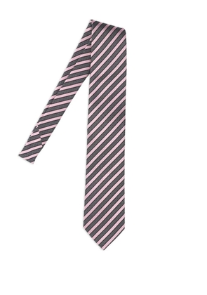 Zegna striped silk tie - Pink