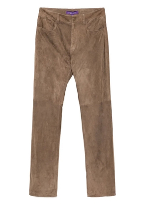 Ralph Lauren Collection suede trousers - Brown