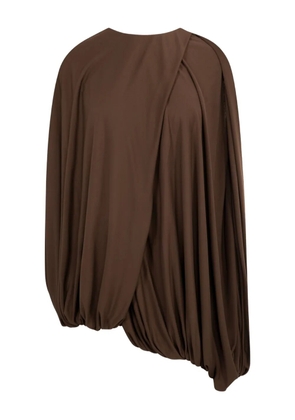 LOEWE draped blouse - Brown
