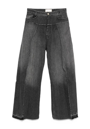LITKOVSKA pleated frayed jeans - Grey
