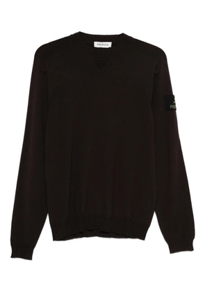 Premiata logo-patch crew-neck sweater - Brown