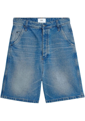 AMI Paris Alex wide-leg denim shorts - Blue