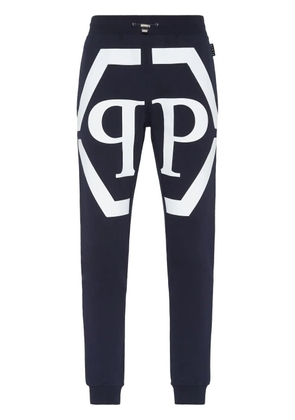 Philipp Plein logo-print track pants - Blue