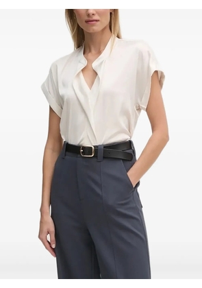 Sandro Ferrone keyhole-neckline short-sleeve top - White