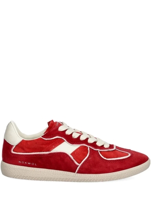 Nokwol August suede panel trainers - Red