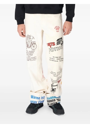 Marine Serre cotton trousers - White