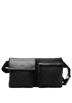 Gucci Pre-Owned 2000-2015 GG Canvas Double Pocket belt bag - Black