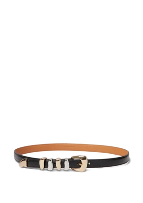 Claudie Pierlot metallic-buckle calfskin leather belt - Black