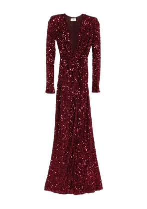 Elisabetta Franchi sequinned gown dress - Red