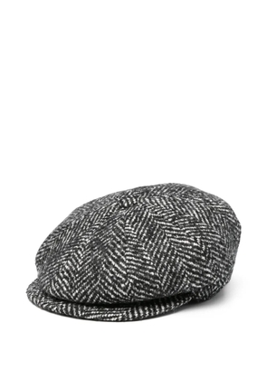 Tagliatore herringbone newsboy hat - Black