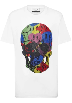 Philipp Plein Smile-print cotton T-shirt - White