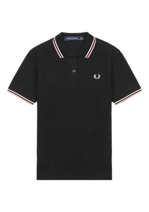 Fred Perry embroidered-logo polo shirt - Black
