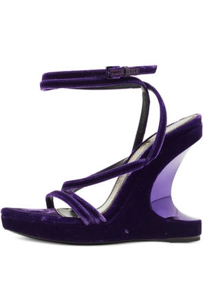 Tom Ford Vintage Wavy velvet sandals - Purple