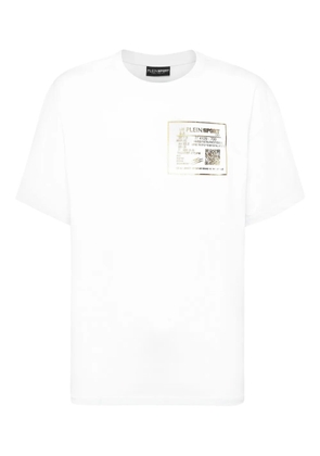 Plein Sport gold-logo cotton T-shirt - White