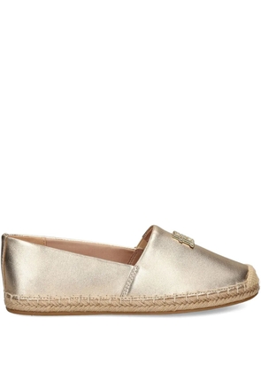 Tommy Hilfiger metallic leather espadrilles - Gold