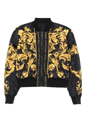 Versace Jeans Couture baroque-print bomber jacket - Black
