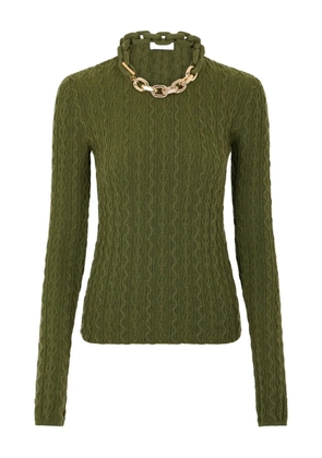 Rabanne cable-knit top - Green