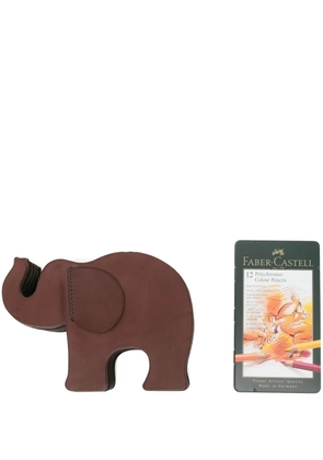 Graf von Faber-Castell medium Elephant leather pen holder - Grey