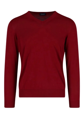 Drumohr V-neck long-sleeve sweater - Red