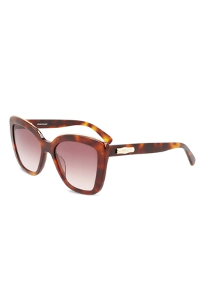 Longchamp LO692S geometric-frame sunglasses - Brown