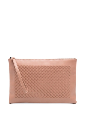 Bottega Veneta Pre-Owned 2012-2025 Nappa Intrecciato Zip Wristlet Pouch clutch bag - Brown