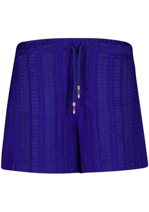 Zeus+Dione Paxi drawstring-waist textured shorts - Blue