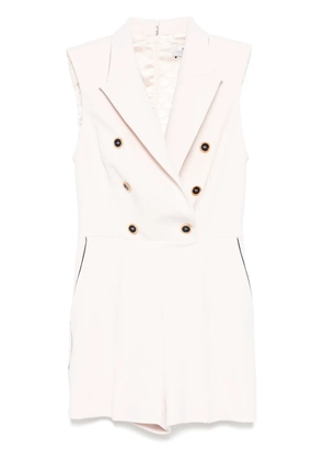 Elisabetta Franchi double-breasted crepe playsuit - Neutrals