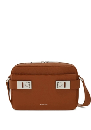 Ferragamo gancio buckles crossbody bag - Brown