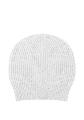 Antonelli sequinned knitted beanie - Grey