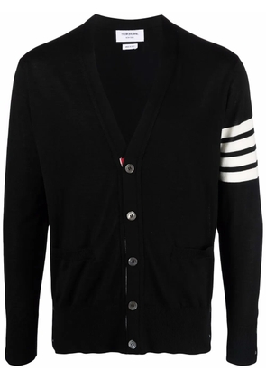 Thom Browne intarsia-knit 4-Bar stripe cardigan - Black