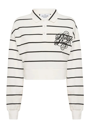 Philipp Plein cotton polo top - White