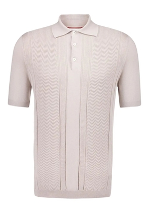 Brunello Cucinelli jacquard-knit polo shirt - Neutrals