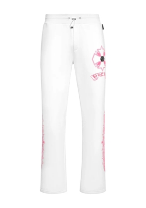 Philipp Plein Puffy Chrome Crest track pants - White