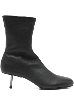 St. Agni leather heel boots - Black