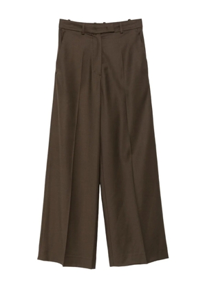 The Frankie Shop wide-leg pleated trousers - Brown