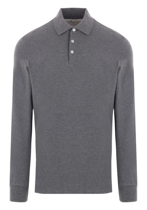 Brunello Cucinelli piqué-cotton polo shirt - Grey